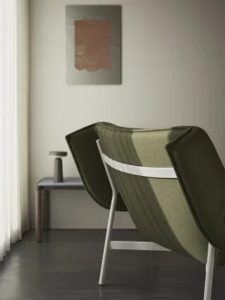 Muuto Couple soffbord, 40 x 84 cm, vågformad, ljusblå - mörk ek