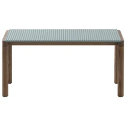 Muuto Couple soffbord, 40 x 84 cm, vågformad, ljusblå - mörk ek