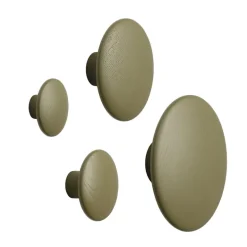 Muuto Dots Wood klädkrok, brungrön
