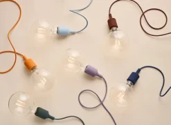 Muuto E27 LED pendellampa, djupröd