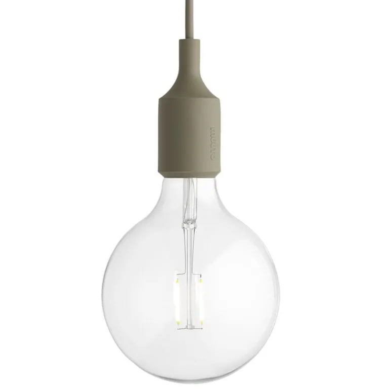 Muuto E27 LED pendellampa, olive