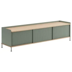 Muuto Enfold sideboard, 186 cm, låg, ek - dusty green
