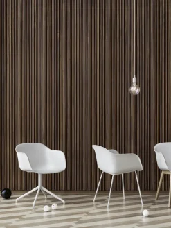 Muuto Fiber fåtölj, rörram, vit