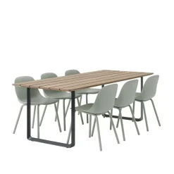 Muuto Fiber Outdoor stol, mattgrön