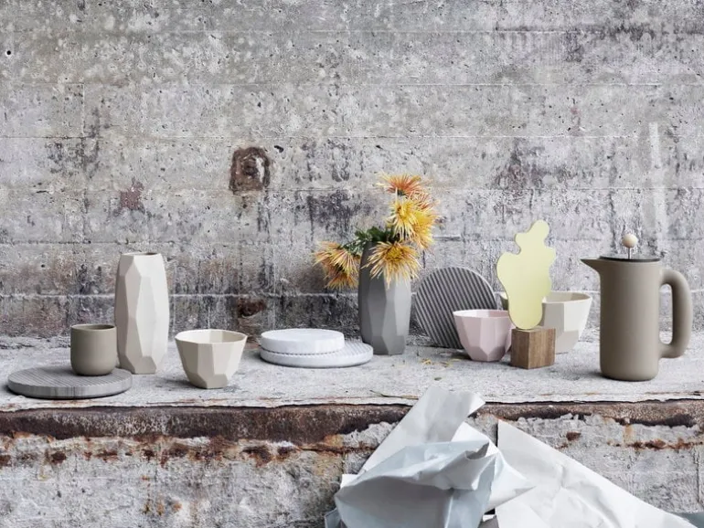 Muuto Groove marmorunderlägg, stort, grå