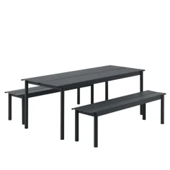 Muuto Linear Steel bänk 170 cm, svart