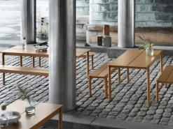 Muuto Linear Steel bänk 110 cm, burnt orange