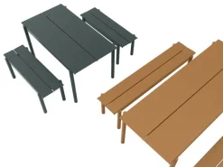 Muuto Linear Steel bord 200 x 75 cm, burnt orange