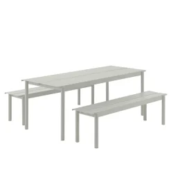Muuto Linear Steel bord, 200 x 75 cm, grå