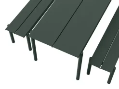 Muuto Linear Steel bord 200 x 75 cm, mörkgrön