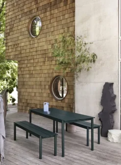 Muuto Linear Steel bord 200 x 75 cm, mörkgrön