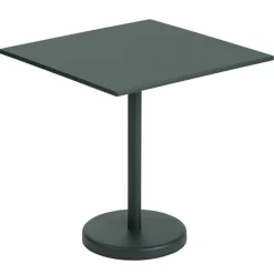 Muuto Linear Steel Café-bord 70 x 70 cm, mörkgrönt