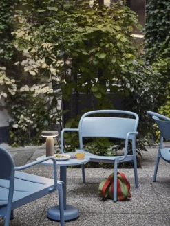 Muuto Linear Steel loungefåtölj, blekblå