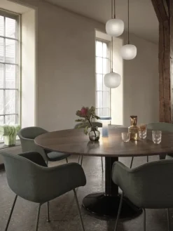 Muuto Midst bord, 160 cm, mörkoljad ek - svart