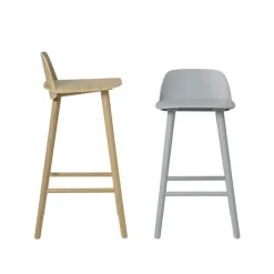 Muuto Nerd barstol, 65 cm, grå