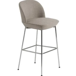 Muuto Oslo barstol, 75 cm, Ocean 32 - krom