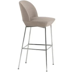 Muuto Oslo barstol, 75 cm, Ocean 32 - krom