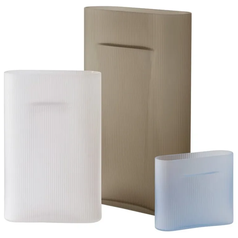 Muuto Ridge vas, 35 cm, vit frostat glas