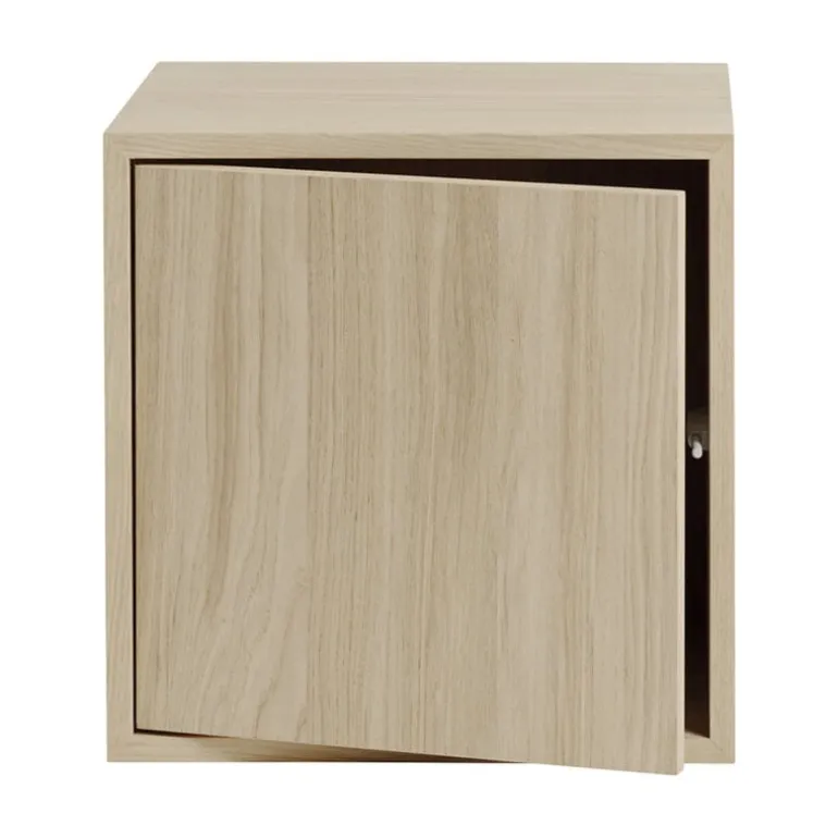 Muuto Stackad hyllmodul med lucka, medium, ek