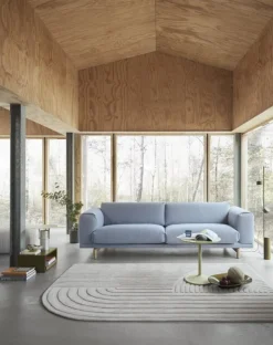 Muuto Stackad hyllmodul med ryggstöd, liten, brungrön