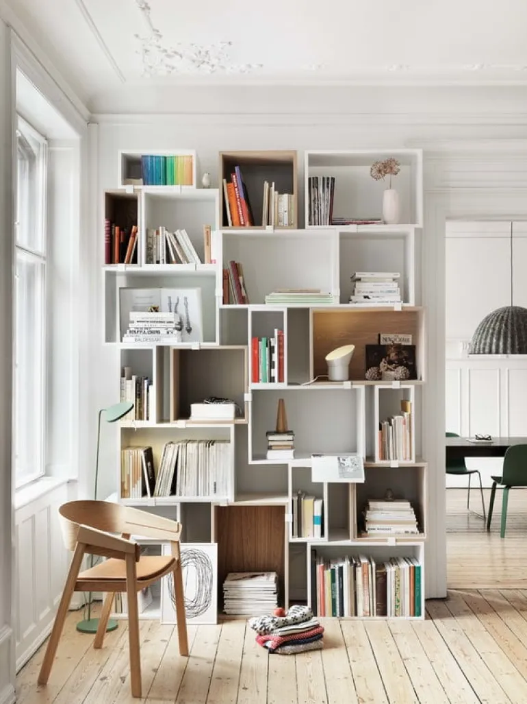 Muuto Stacked hyllmodul, liten, vit
