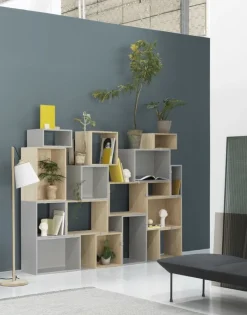 Muuto Stacked hyllmodul med bakstycke, stor, ek