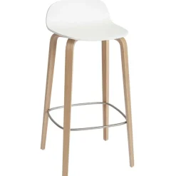 Muuto Visu barstol, 75 cm, ek - vit
