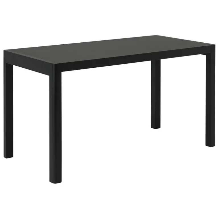 Muuto Workshop bord, 130 x 65 cm, svart - svart linoleum