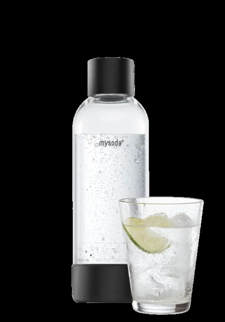 Mysoda Mysoda vattenflaska 1 l, 2-pack, svart