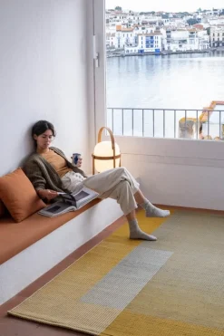 Nanimarquina Haze 1, matta, gul - grå