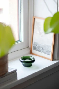 Nedre Foss Sirkel värmeljushållare, grön