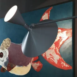 Nemo Lighting Lampe de Marseille Mini vägglampa, grå