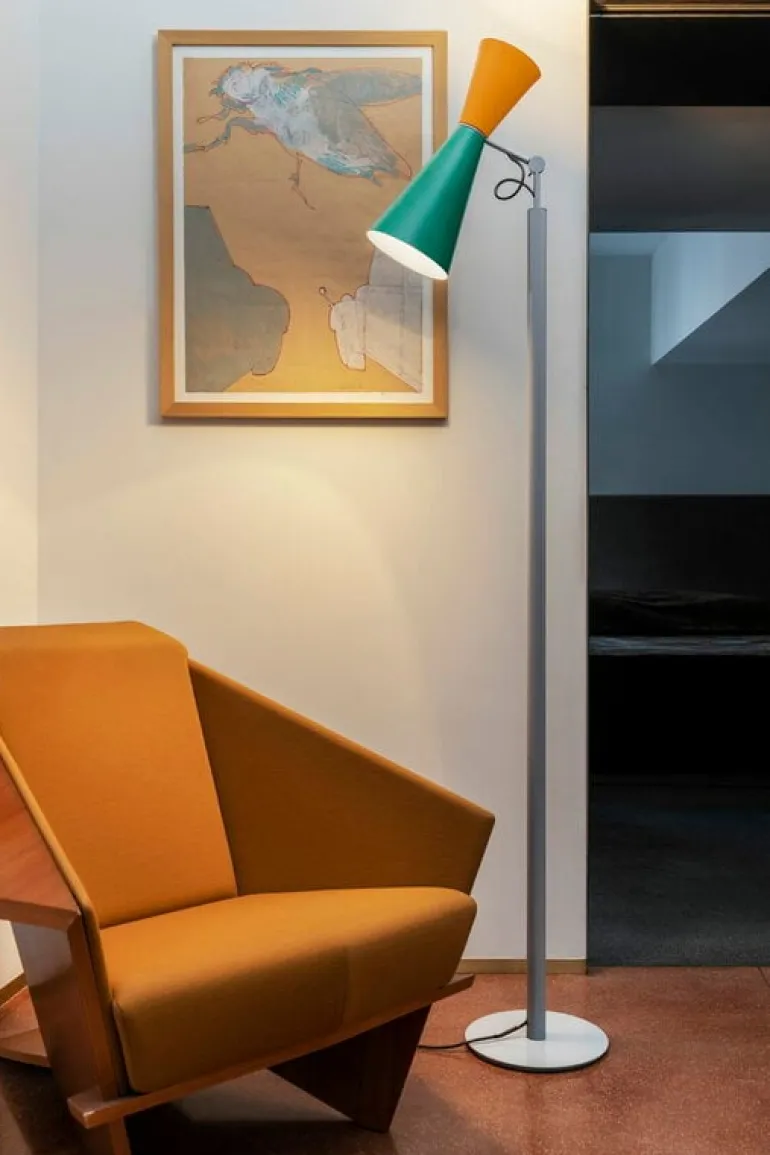 Nemo Lighting Parliament golvlampa, grön - gul