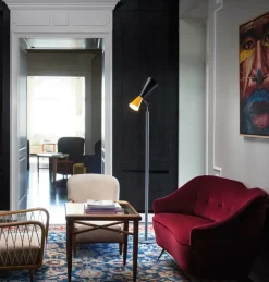 Nemo Lighting Parliament golvlampa, svart - gul