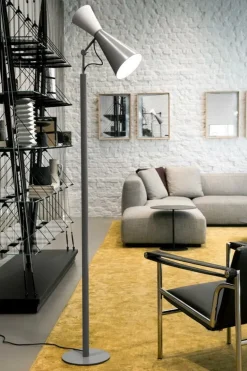 Nemo Lighting Parliament golvlampa, whitewash - grå