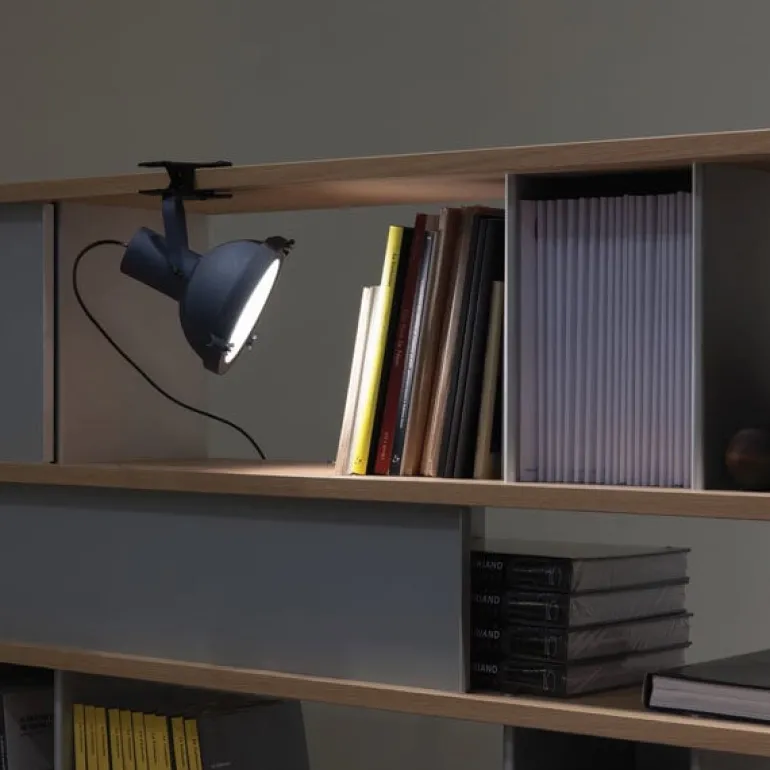 Nemo Lighting Projecteur 165 klämlampa, vit sand