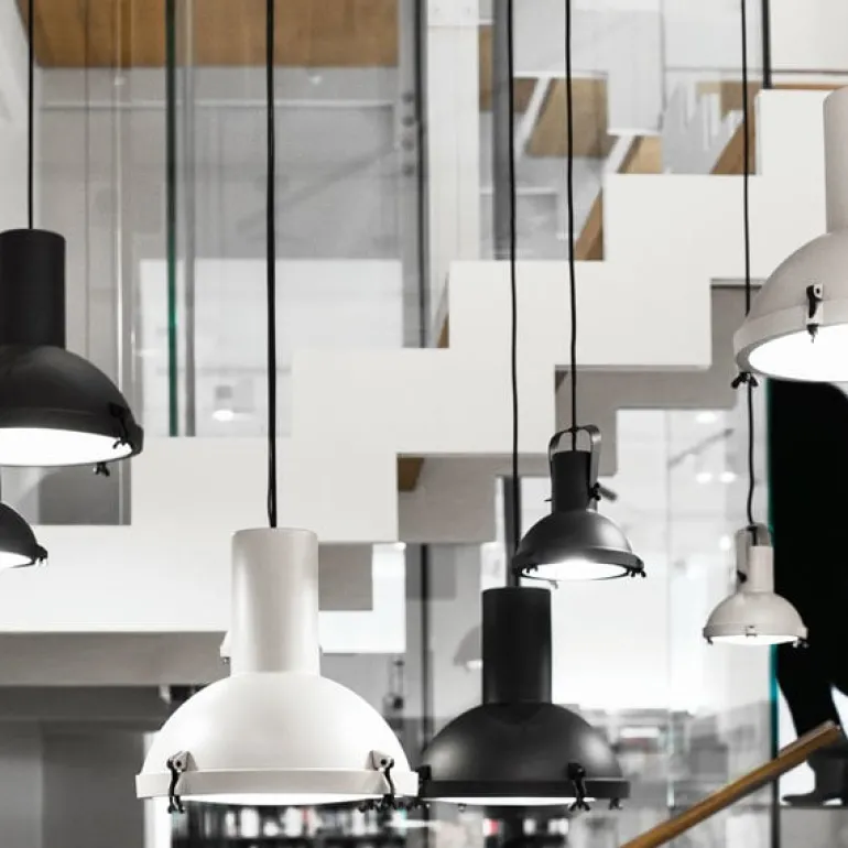 Nemo Lighting Projecteur 165 pendellampa, vit sand