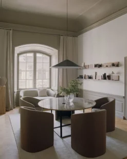 New Works Brolly pendellampa, 90 cm, anodiserad svart