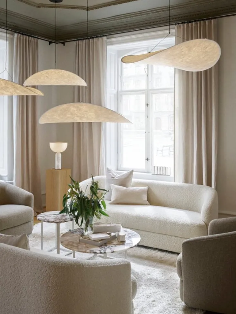 New Works Florence sidobord, 50 cm, vit - vit marmor Viola