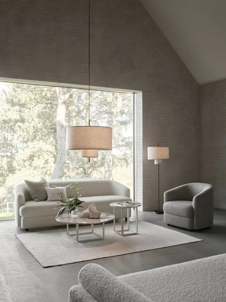 New Works Florence sidobord, 50 cm, vit - vit marmor Viola