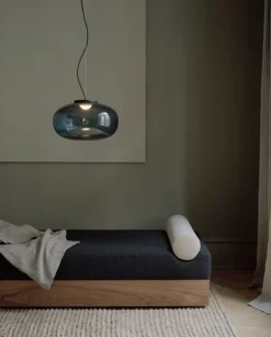 New Works Karl-Johan pendel, 40 cm, rökt glas