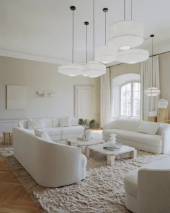 New Works Kite pendellampa, 65 cm, vit