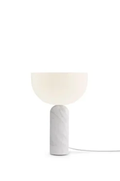 New Works Kizu bordslampa, liten, vit marmor