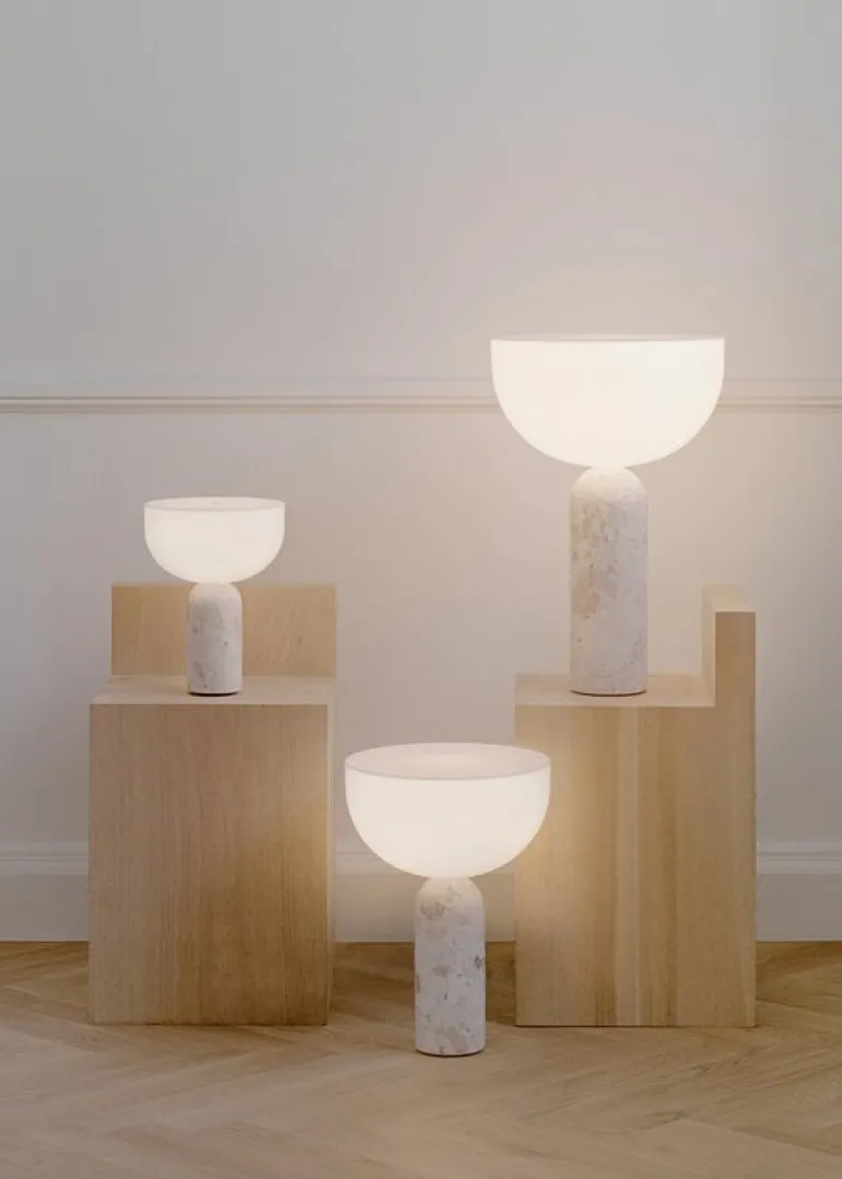 New Works Kizu bordslampa, stor, Kunis Breccia-marmor