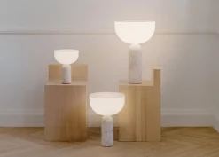 New Works Kizu bordslampa, liten, Kunis Breccia-marmor