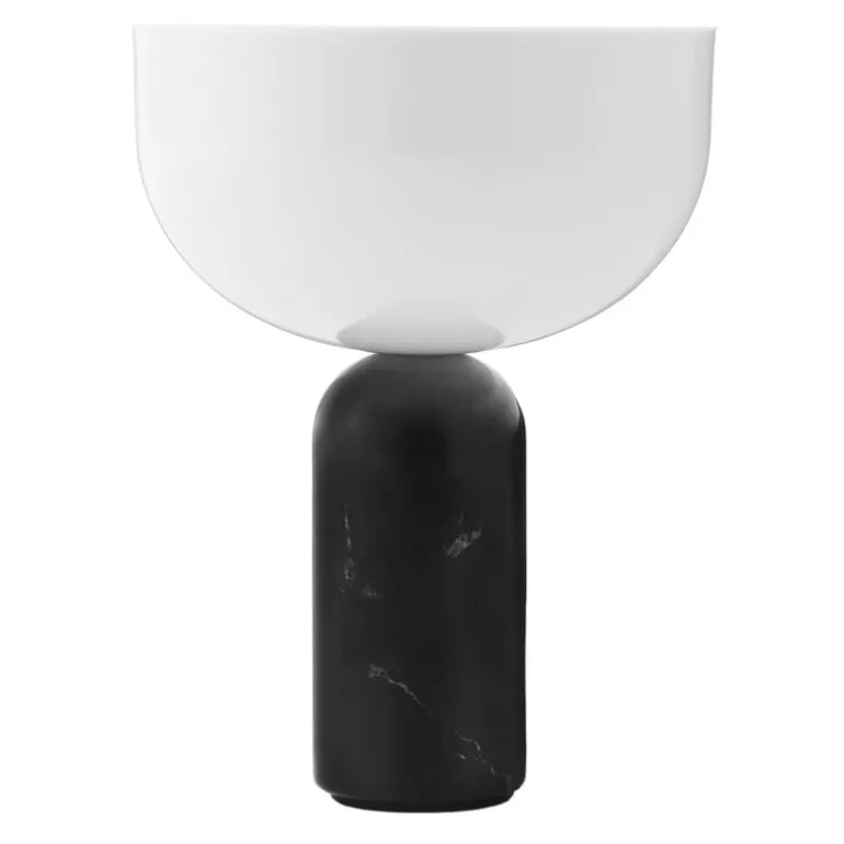 New Works Kizu bärbar bordslampa, svart marmor