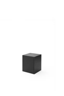 New Works Mass sidobord med låda, svartbetsad ek