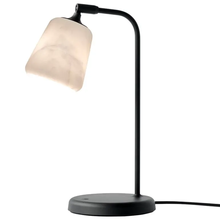 New Works Material bordslampa, The Black Sheep Edition, vit marmor
