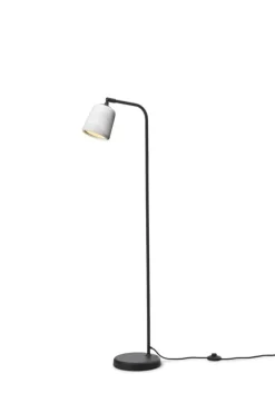 New Works Material golvlampa, vit marmor