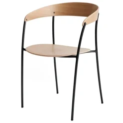 New Works Missing karmstol, ek - svart